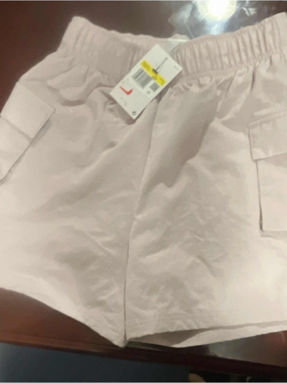 Nike Women’s Light Beige High-Waist Cargo Shorts